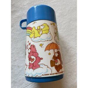 Vintage Aladdin Industries Care Bears Blue Thermos Plastic